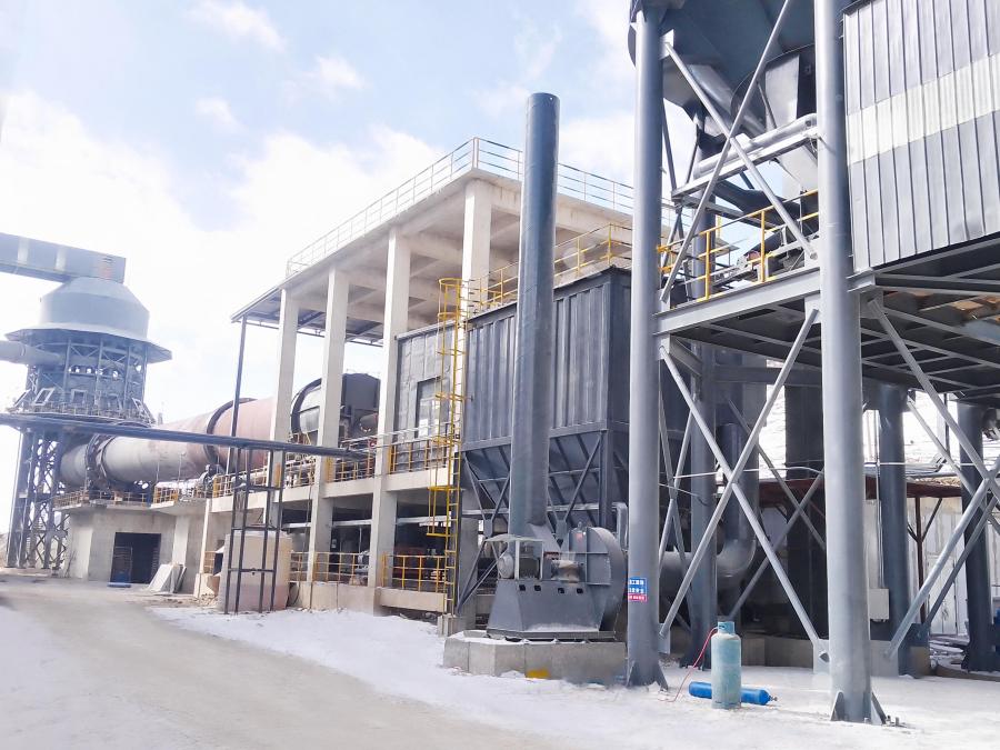Illustrative lime kiln plant with downstream lime processing
